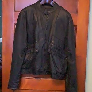 Brooks Leather Sportswear Leather Cafe Racer Jacket